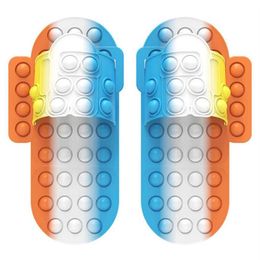 fidget toys UK - Fidget Shoes Toys Bubble Simple Dimple Fidgets Slippers Decompression Sensory Toy Shoea42a13a37 a03