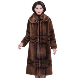 mink jacket womens UK - Women's Fur & Faux Winter Plus SIze X-Long Mink Jacket Women Loose OverCoat Luxury Thicken Warm Oversize Female Plush Coat