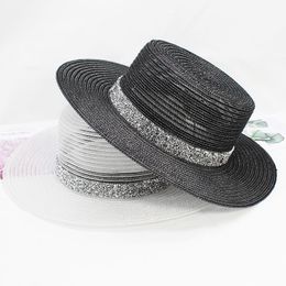 Fashion Wide Brim Hats holiday hollow breathable sun hat women hard-brimmed beach hats Panama Cap