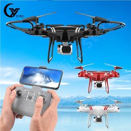 KY101 Mini Drone 4K WIFI RC Quadcopter With Camera Dual HD Aerial FPV Helicopter One Key Return Toys For Boys Gift Child 220216