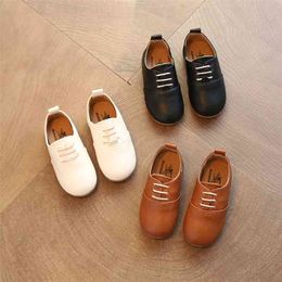 Kids Shoes for Baby Girls Leisure Leather Flats and Soft Bottom for Baby Boys Toddler Sneakers Trainer Children Shoes 2~10 Ages 210329