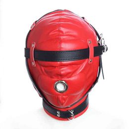 NXY SM Sex Adult Toy Blindfolded Headgear Mask Leather Face Bondage Game Flirting Product Couples Toys Bdsm Restrictive y Headgear1220