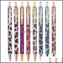 Ballpoint Pens Writing Supplies Office & School Business Industrial Leopard Press Pen Diy Metal Ball Student Drop Delivery 2021 Ject5