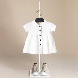 2020 New Fashion Summer Short Sleeve Dresses Toddler Kids Baby Girls Cotton Tulle Casual Clothes Princess Dresses Girl Clothes Q0716