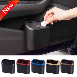 Interior Organiser Box Car Garbage Bag Press Sealed Trash Can Auto Storage Bin Accessories