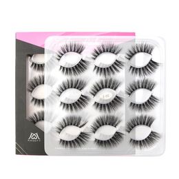 9 Pairs 14MM False Eyelashes Natural Volume 3D Fake Lashes Makeup Eyelash Extension