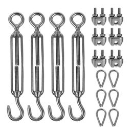 Jump Ropes 1 Set Wire Rope Hanging Hooks Stainless Steel Outdoor Cable Install Accessories