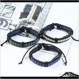 Other Bracelets Jewellery Drop Delivery 2021 Ornaments In Tourist Attractions Famous Ethnic Wind Ribbon Hand Woven Hemp Rope Leather Bracelet S