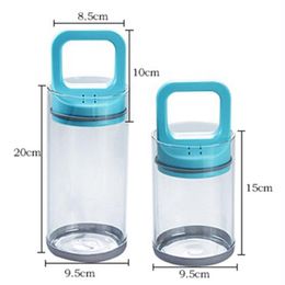 Storage Bottles & Jars 2Pcs Pull Type Glass Food Bottlevacuum Sealed Can Creative Heat Resistant Miscellaneous Grains Tank Cu