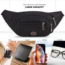 Outdoor Bags 2021 Fashion Belly Bag For Women And Men Belt Black Waist Pack Phone Resistant Nylon Material#P20