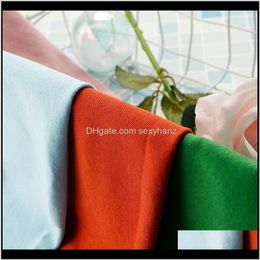 Clothing Apparel Drop Delivery 2021 Knitted Oe 16S Linen Plain Jersey 100Percent Cotton Korean Loose Tshirt Short Sleeve Fabric 1Kmgb