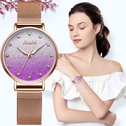 SUNKTA Rose Gold watch Women Watches Ladies Creative Steel Women's Bracelet Watches Female Clocks Relogio Feminino Montre Femme 210517