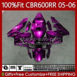 Injection Mould Fairings For HONDA CBR 600RR 600F5 600CC 2005-2006 Body 72No.306 CBR600 CBR 600 CC F5 RR F 5 2005 2006 CBR600F5 CBR600RR 05 06 OEM Bodywork rose flames