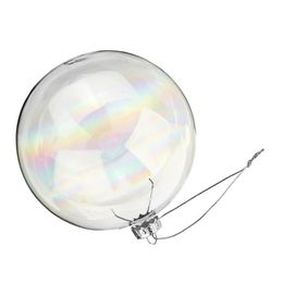 glass sphere pendant UK - Party Decoration Glass Hanging Ball For Christmas Tree Drop Ornaments Iridescent Baubles Sphere 8cm 10cm Pendant