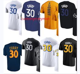 basketball player tee #30 curry t-shirts Fans Tops&Tees #11 tompson Short Sleeve tshirts white blue red print cotton mens size S-XL