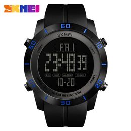 2022Skmei Sport Watch Homens PU Strap 5bar Relógios Multi-Função Impermeáveis ​​Homens Relógio Digital Relogio Masculino 1353