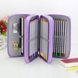 Pencil Cases 36/48/72 Holes Oxford School Case Creative Large Capacity Drawing Pen Bag Box Kids Multifunction Stationery Pouch Supply