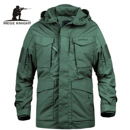 Mege Brand M65 Military Camouflage Male clothing US Army Tactical Men's Windbreaker Hoodie Field Jacket Outwear casaco masculino 211029