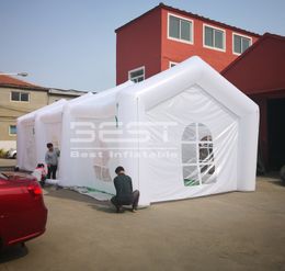 Giant White Stitching Structure Inflatable Cube Tent For Wedding design marque event party exhibition decorative