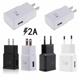 Adaptive Fast Charging USB Wall Quick Charger Full 5V 2A Adapter US EU Plug For Samsung Galaxy S20 S10 S9 S8 S6 Note 10 on Sale