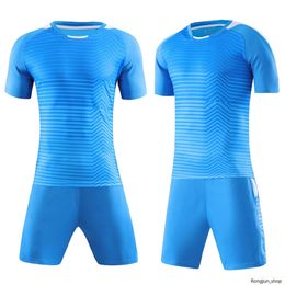 Mens Training Soccer Jersey Set Professional Football Kits Blank Short-sleeve Paintless Suit Sports Design Sets