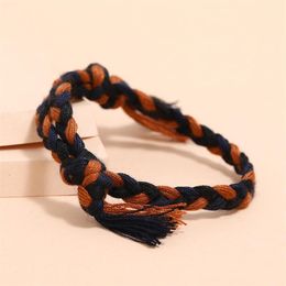 Charm Bracelets Lucky Cotton String & Bangles For Women Men Handmade Mixed Color Tassel Knots Thread Rope Bracelet Ethnic Jewelry