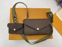 FashionWomen crossbody bag shoulder Genuine Real Leather handbag totes strap go with box chain wallets Messenger bags