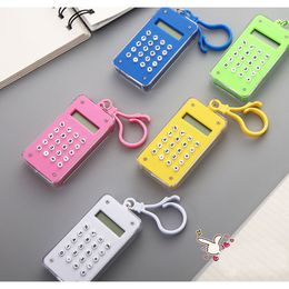 Mini Cute Calculator with 8 Digits Display Portable Pocket Electronic Candy Colour for Students Children Math Learning