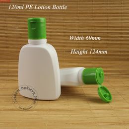 20PCS/Lot Promotion 120ml Plastic Lotion Bottle Empty Women Cosmetic 4OZ Container Green Cap Refillable Portable Packaginghood qty