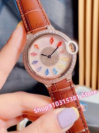 Fashion Women Crystal Rainbow Gem Watches Silver Stainless steel Geometric Quartz Wristwatches Female Grey strap diamond Clocks
