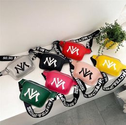 girls designer change purse Spring summer 2021 children fashion single shoulder letter print waist bag boys mobile phone wallet F180