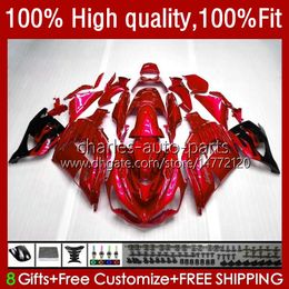 Injection OEM For KAWASAKI red light stock NINJA ZX-14R ZX 14R 14 R ZZR 1400 CC 12-17 Body 5No.161 ZZR-1400 2012 2013 2014 2015 2016 2017 ZX14R ZZR1400 12 13 14 15 16 17 Fairing