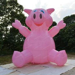 XYinflatable Activities giant inflatable pink pig with free logo printing for advertising
