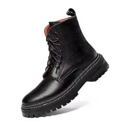 Stivali da donna scarpe piattaforma Tripla Black Black Womens Cool Motorcycle Boot Leather Shoe Trainer Sneakers Sneakers Dimensioni 35-40 09
