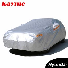 Kayme Waterproof full car covers sun dust Rain protection for solaris ix35 i30 tucson Santa Fe accent creta i20 ix25