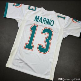 Custom 009 Youth women Dan Marino Mitchell Ness 1990 Football Jersey size s-4XL or custom any name or number jersey