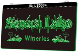 LS0384 Seneca Lake Wineries 3D Engraving LED Light Sign Wholesale Retail