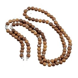 men buddhist bead bracelet Canada - Unisex Women Men Yoga 108 Beads Bracelet Natural Sandalwood Buddhist Buddha Wood Prayer Beaded Lotus Om Necklace Rosary