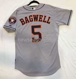 Stitched retro jersey #5 JEFF BAGWELL COOL BASE grey JERSEY Men Women Youth Baseball Jersey XS-5XL 6XL