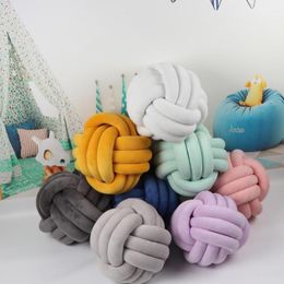 Cushion/Decorative Pillow Knot Ball With Filling / 35cm Round Car Pillows Home Decor Bow Rosette Decorative Cushion Within Inner