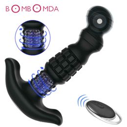 Nxy Sex Vibrators Wireless Dildo Vibrator Anal Toy Prostate Massager 360 Degree Rotation Plugs Dilator Butt Plug Toys for Men Masturbator 1201