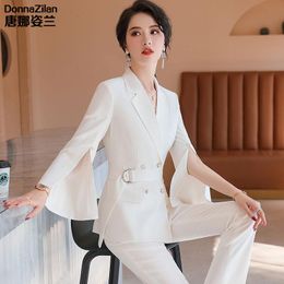 Damas Elegantes Blancos Traje Pantalón Oferta Online | DHgate.com