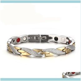 Link Jewelrylink Chain Twisted Healthy Magnetic 4 Colours Bracelet For Women Power Therapy Magnets Bracelets Men Bangles Homens Pulseira1 D