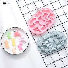 New 3D Rabbit Silicone Mold Cake Decorating Tools Bunny Chocolate Tray Fondant Molds Jelly Cookies Baking Mould Bakeware