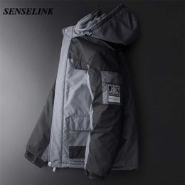 Men Autumn Winter Warm Waterproof Jacket Casual Thick Warm Outwear Windproof Hat Parkas Jacket Men Plus Size L-9Xl 211129