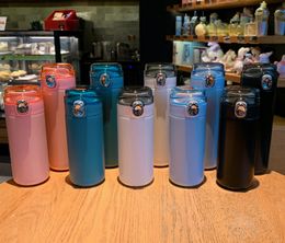 The latest 13.5oz stainless steel coffee cup mug, bounce transparent lid vacuum flask, a variety of colors and styles to choose from, support for custom logos