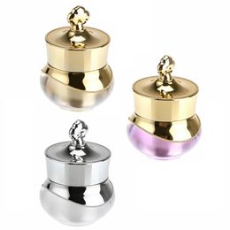 2021 5G Crown Cream Jar Pot - 3 Colors Refillable 5ML Empty Cosmetic Travel Size Face Cream Bottle Lotion Container