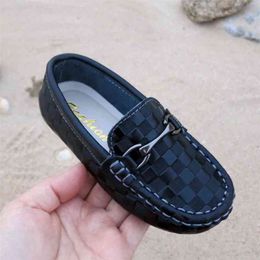 Boys Girls Shoes Moccasins Soft Kids Loafers Children Flats Casual Boat Children's Wedding Leather autumn Fashion 210908
