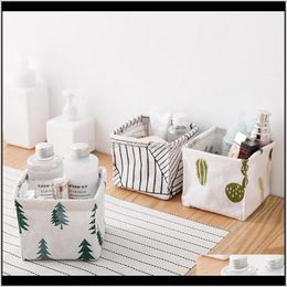 Boxes & Bins Nordic Literary Style Storage Bin Closet Toy Box Container Organizer Fabric Basket Home Office Table Ornaments Year Gift 1Dpzn