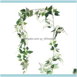 Decorative Flowers Wreaths Festive Supplies & Gardenartificial Green Dill Vine Ivy Garland Fake Greenery Leaf Vines Hanging Plants For Home
